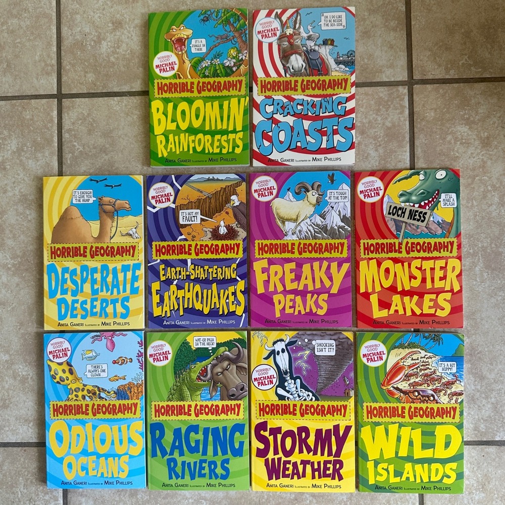 Horrible Geography 10 Book Set Anita Ganeri Scholastic Childrens Non-Fiction Lot